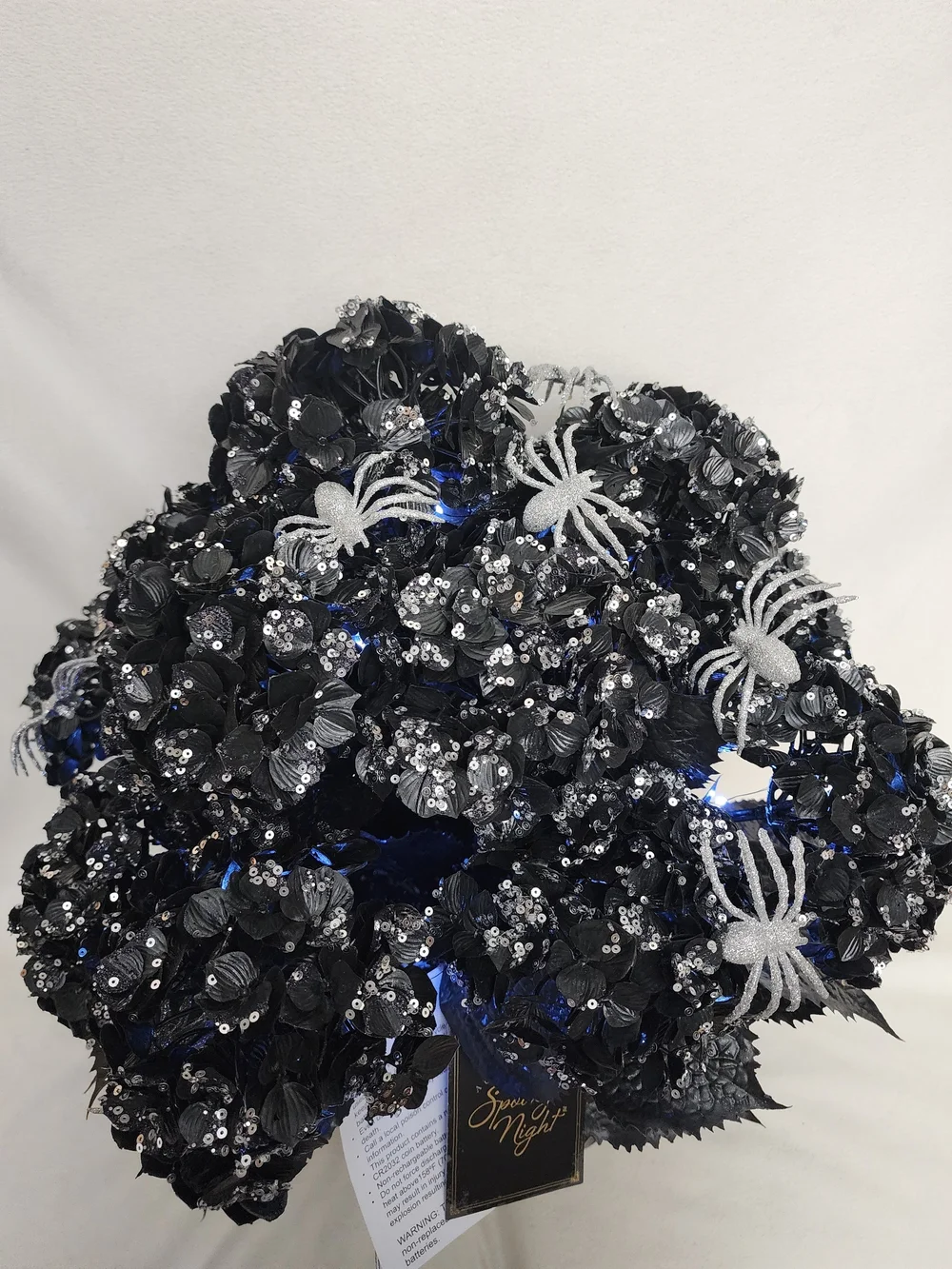 Spooky Night Black Halloween LIGHTUP Floral Arrangement by